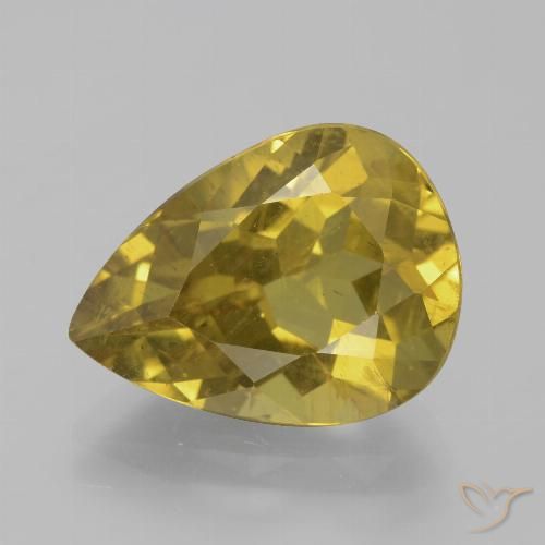 8.02ct Natürlicher Herbstgelb Apatit, Birnenform, VS