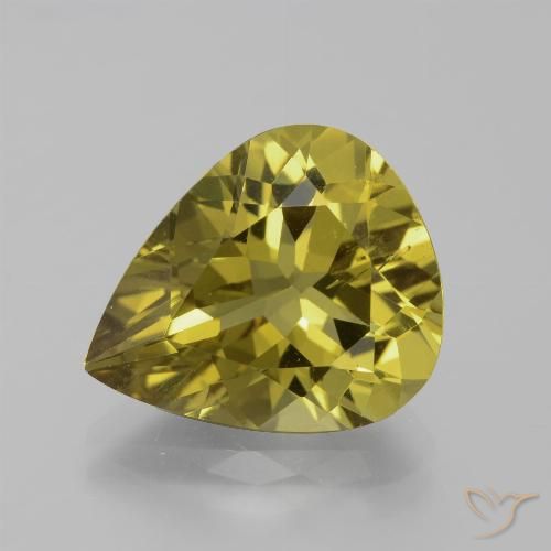 7.75ct Natürlicher Mittelgelb Apatit, Birnenform, VS