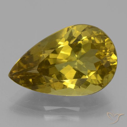 8.03ct Natürlicher Mittelgelb Apatit, Birnenform, VS