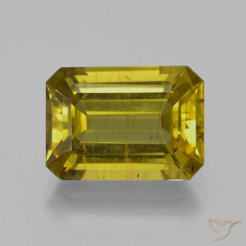 8.07ct Natürlicher Bräunliches Gelb Apatit, Smaragdschliff, SI