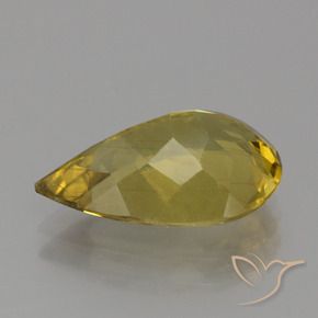 4,13 ctw natürlicher Erdiges Gold Apatit, Birnenform, VS