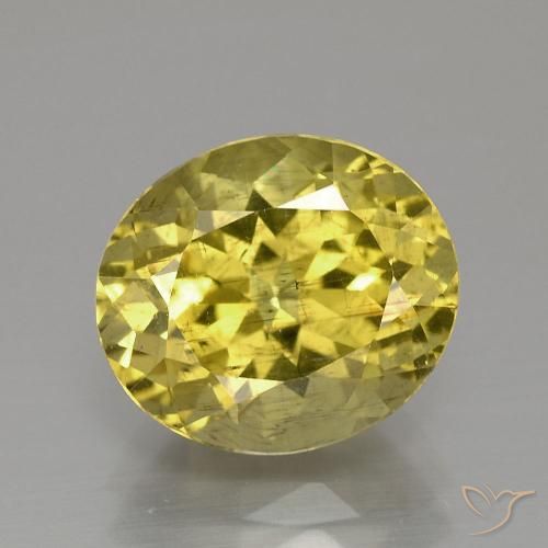 3.98ct Natürlicher Mittelgelb Apatit, Oval, VS