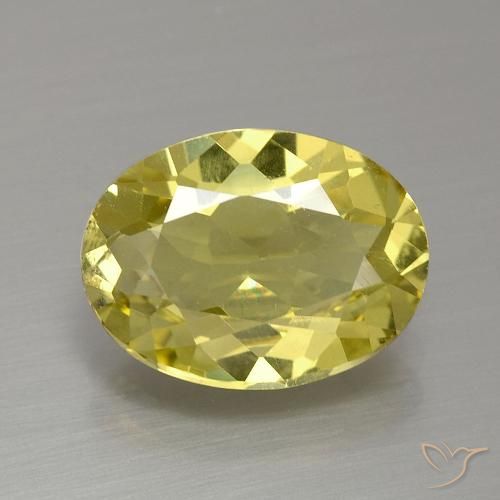2.91ct Natürlicher Mittelhelles Gelb Apatit, Oval, VS
