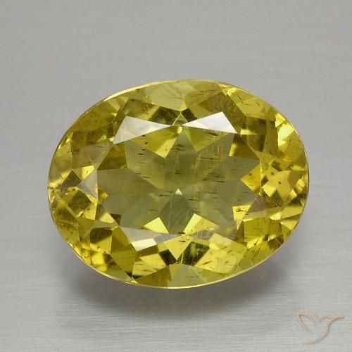 4.54ct Natürlicher Dunkel gelb Apatit, Oval, VS-SI