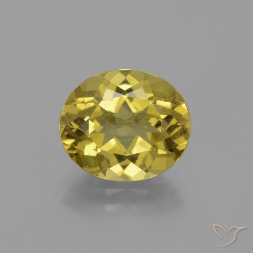 4.83ct Natürlicher Mittelgelb Apatit, Oval, VS