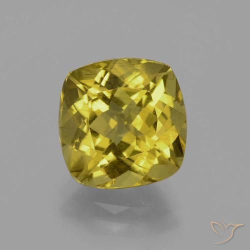 5.19ct Natürlicher Mittleres Gold Apatit, Kissen, VS