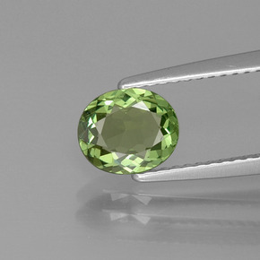 0,96 ctw natürlicher grüner Apatit, Oval Schliff, VVS