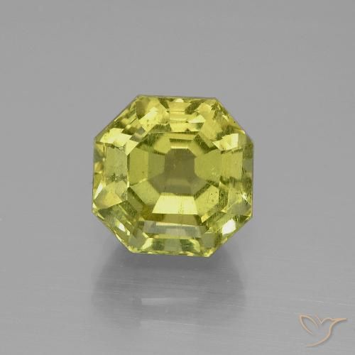 6.29ct Natürlicher hellgelb Apatit, Smaragdschliff, VS-SI