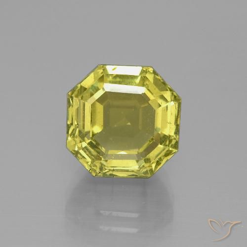 7.51ct Natürlicher grünlich-gelb Apatit, Smaragdschliff, VS