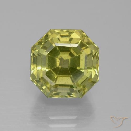 9.46ct Natürlicher grünlich-gelb Apatit, Smaragdschliff, VS