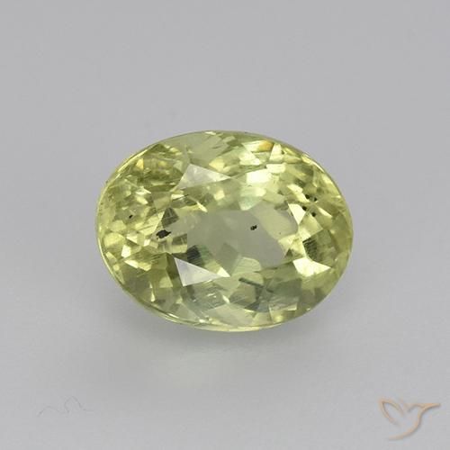 1.73ct Natürlicher gelblich-grün Apatit, Oval, VS-SI