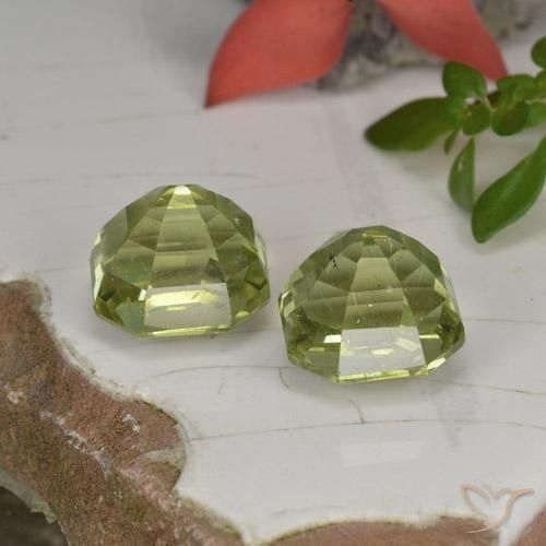 6.98 ct natürliche gelblich-grün Apatit-Edelsteine, Oktagonschliff, VS-SI