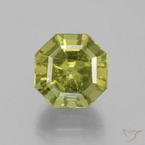 12.42ct Natürlicher Warmes Erdgrün Apatit, Smaragdschliff, SI
