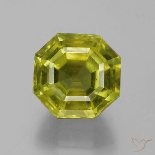 15.17ct Natürlicher Warmes Erdgrün Apatit, Smaragdschliff, VS-SI