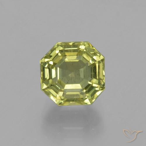 3.40ct Natürlicher gelblich-grün Apatit, Smaragdschliff, VS