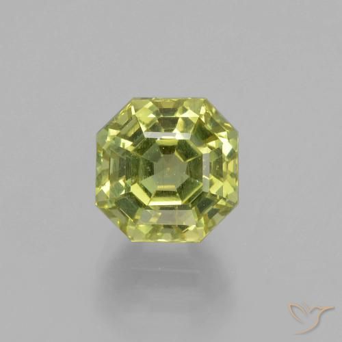 3.55ct Natürlicher Helles Erdgrün Apatit, Smaragdschliff, VS