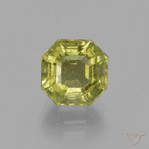 3.64ct Natürlicher Warmes Erdgrün Apatit, Smaragdschliff, VS-SI