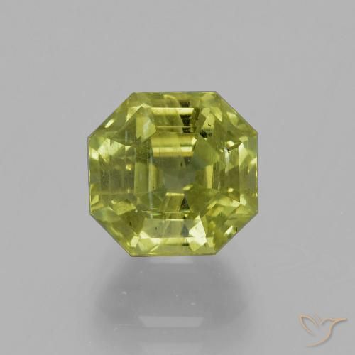 4.46ct Natürlicher Warmes Erdgrün Apatit, Smaragdschliff, VS-SI