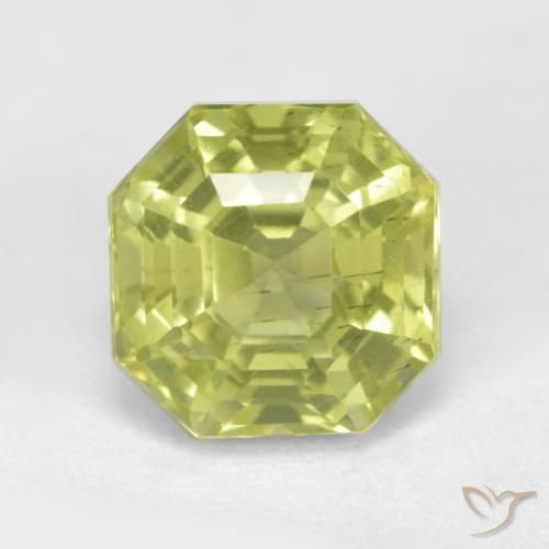 3.03ct Natürlicher hellgelb Apatit, Smaragdschliff, VS