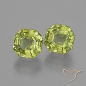 7.45 ct natürliche Warmes Waldgrün Apatit-Edelsteine, Oktagonschliff, VS