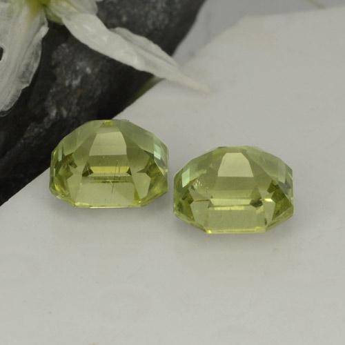 4.73 ct natürliche gelb-grün Apatit-Edelsteine, Smaragdschliff, VS
