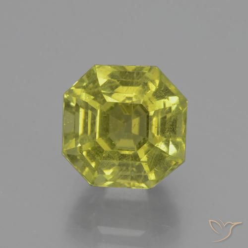 6.28ct Natürlicher Warmes Erdgrün Apatit, Smaragdschliff, VS