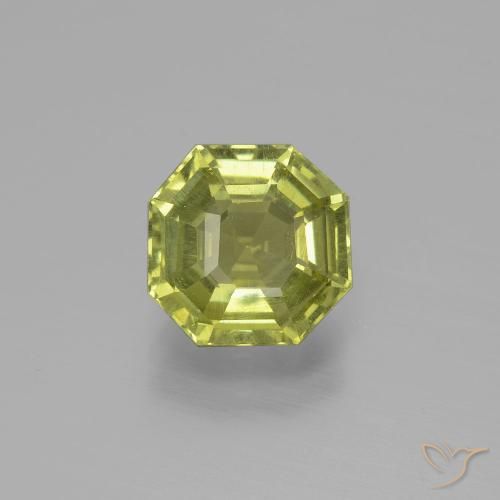 2.64ct Natürlicher Warmes Waldgrün Apatit, Smaragdschliff, VS