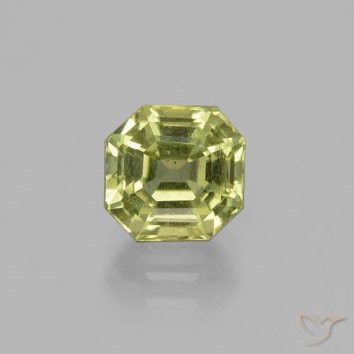 2.37ct Natürlicher gelblich-grün Apatit, Smaragdschliff, VS