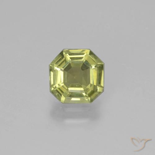 1.26ct Natürlicher Warmes Erdgrün Apatit, Smaragdschliff, VS