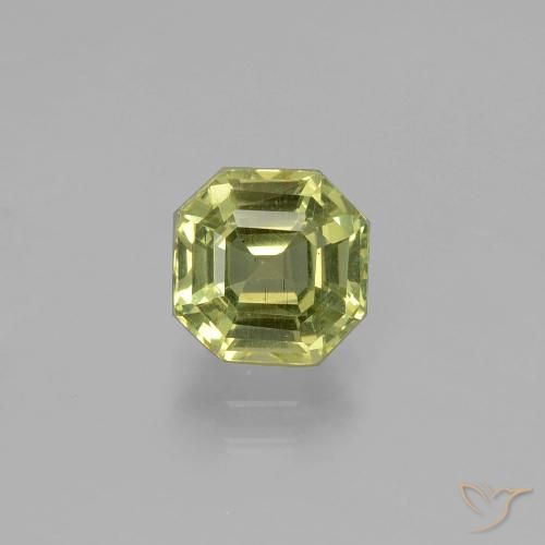 1.64ct Natürlicher gelblich-grün Apatit, Smaragdschliff, VS
