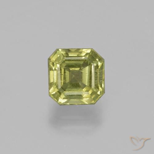 1.95ct Natürlicher gelblich-grün Apatit, Smaragdschliff, VS
