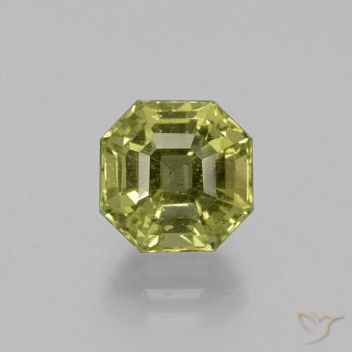 4.01ct Natürlicher gelblich-grün Apatit, Smaragdschliff, VS-SI