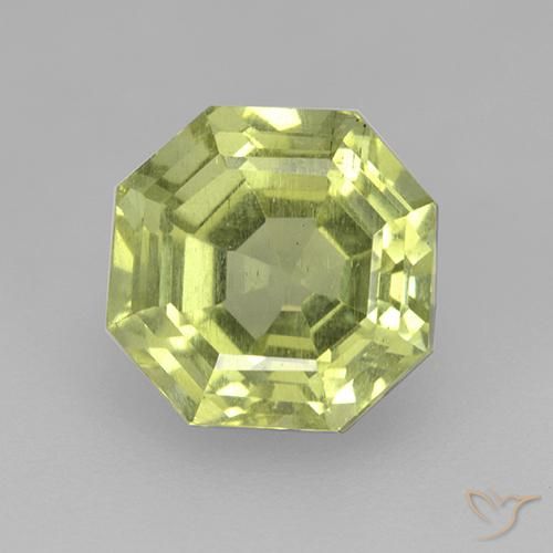 3.24ct Natürlicher Mittelgelb Apatit, Smaragdschliff, VS