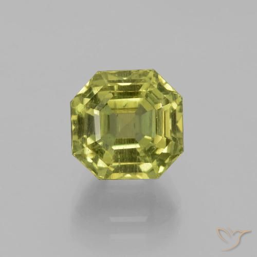4.68ct Natürlicher Warmes Erdgrün Apatit, Smaragdschliff, VS