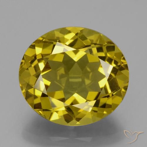 10.00ct Natürlicher Dunkel gelb Apatit, Oval, VS