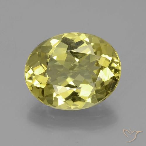 4.67ct Natürlicher Ananas Gelb Apatit, Oval, VS