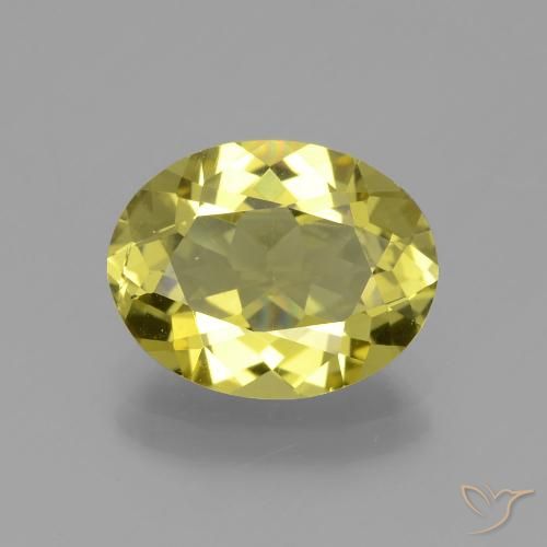 3.12ct Natürlicher Mittelgelb Apatit, Oval, VS