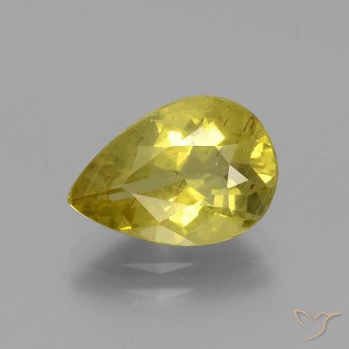 2.91ct Natürlicher Dunkel gelb Apatit, Birnenform, VS