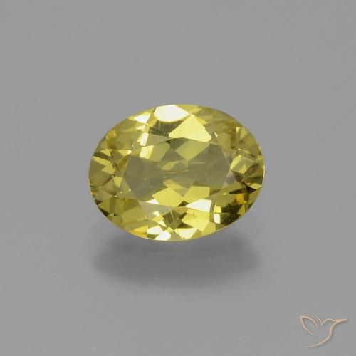 1.46ct Natürlicher Mittelgelb Apatit, Oval, VS