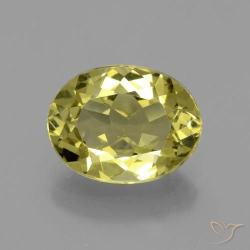 3.49ct Natürlicher Mittelgelb Apatit, Oval, VS