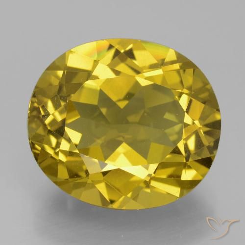 13.86ct Natürlicher Bräunliches Gelb Apatit, Oval, VS