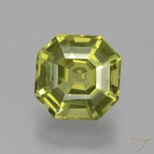 3.41ct Natürlicher gelblich-grün Apatit, Smaragdschliff, VS