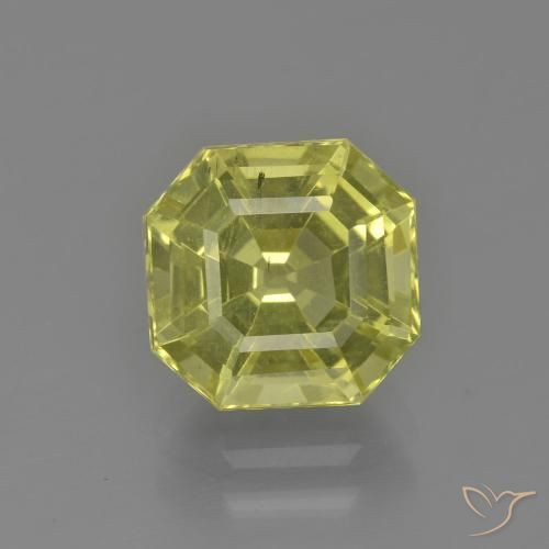 3.18ct Natürlicher Mittelgelb Apatit, Smaragdschliff, VS