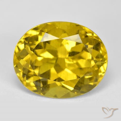 14.76ct Natürlicher Dijon Gelb Apatit, Oval, VS