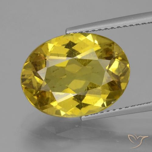 7.27ct Natürlicher Herbstgelb Apatit, Oval, VS