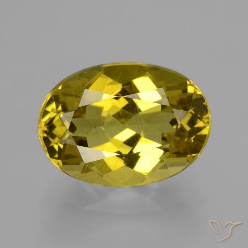 6.93ct Natürlicher Dunkel gelb Apatit, Oval, VS