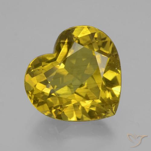 8.82ct Natürlicher Dijon Gelb Apatit, Herz, VS