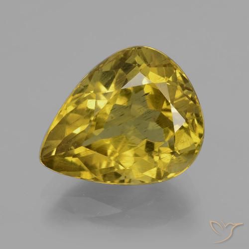 7.56ct Natürlicher Herbstgelb Apatit, Birnenform, VS