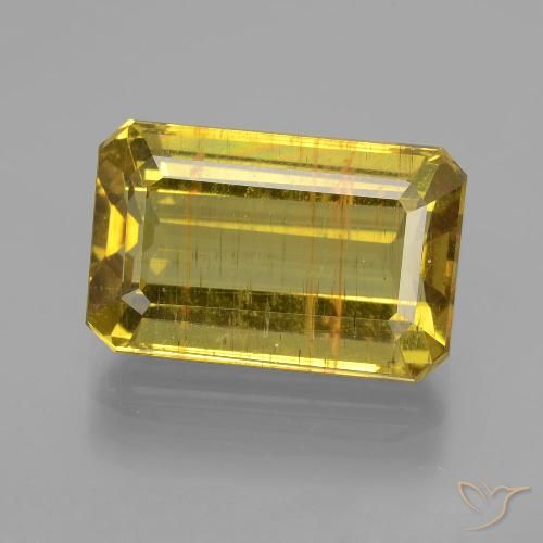 8.59ct Natürlicher Herbstgelb Apatit, Smaragdschliff, VS