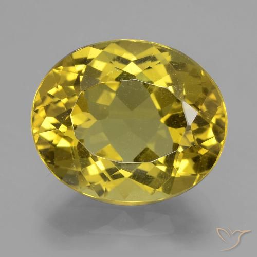 10.86ct Natürlicher Dijon Gelb Apatit, Oval, VS